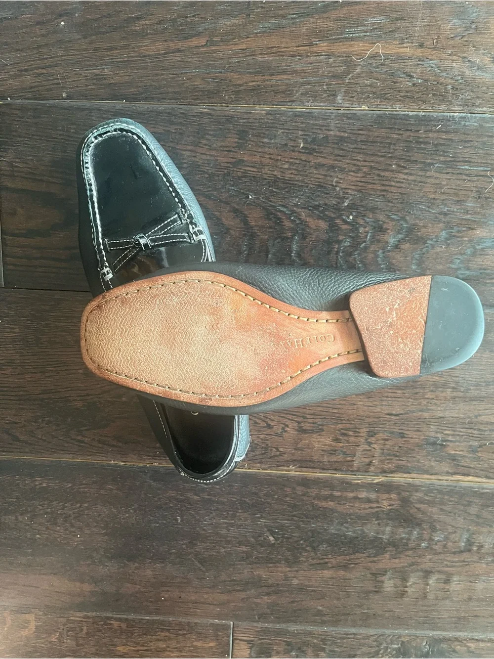 Cole Haan Black Patent Leather Slip-On Loafers 6B